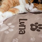 Gepersonaliseerd Schattige Katten Fotocollage Deken met Naam Verjaardag Jubileumcadeau voor Kattenliefhebber