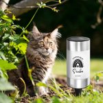 Personalisiertes Flügel Pfote Hund Katze Solar Gartenlicht mit Namen und Foto Balkon Garten Deko Erinnerung Geschenk für Tierliebhaber