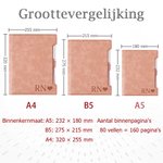 Gepersonaliseerde Gegraveerde Monogram PU Leren Navulbare Ringband Notitieboek en Pen 160 Gelinieerde Pagina's Verjaardagscadeau voor Familie Vrienden