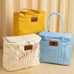 Borsa personalizzata con tasche per aghi e maniglia per filati ideale per lavoro a maglia e uncinetto regalo di compleanno per amanti dell'artigianato