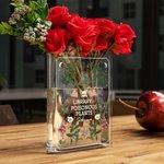 Vase à livres en acrylique transparent avec nom Décoration de bibliothèque Cadeau d'Halloween pour les amoureux des livres