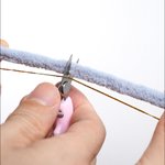 Personalized Multicolor Mini Yarn Scissor with Initial Charm Travel Birthday Anniversary Gift for Knitting Sewing Lovers