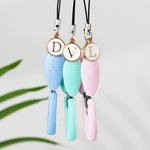 Personalized Multicolor Mini Yarn Scissor with Initial Charm Travel Birthday Anniversary Gift for Knitting Sewing Lovers