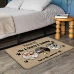 Gepersonaliseerde 1-3 Huisdierfoto's Collage Pootafdruk Antislip Deurmat met Tekst Housewarming Verjaardagscadeau voor Dierenliefhebbers
