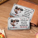 Personalised Keep This As A Reminder Puzzle Style Heart Photo Wallet Card with Names Anniversary Valentine's Day Gift for Couple Boyfriend Husband