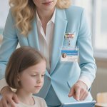 Badge rétractable pailleté personnalisé pour enseignant avec titre, nom de famille et clip Cadeau d'appréciation de la journée de l'enseignant pour les enseignants et les éducateurs