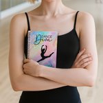 Personalized Dance Silhouette A5 Spiral Notebook with Name Inspirational Competition Day Back to School Gift for Dancers Dance Teachers