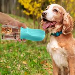 Gepersonaliseerde Cartoon 3D Hond Kat Ontwerp Pet Waterfles met drinkbakje en naam Pet Outdoor Supplies Verjaardagscadeau voor huisdiereigenaren
