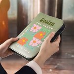 Personalised Danish Flower Bible Verses PU Leather Book Cover with Name Birthday Anniversary Gift for Christian Women