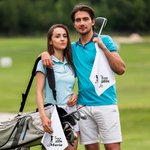 Asciugamano sportivo personalizzato super assorbente con silhouette golfista e nome regalo di compleanno per golfisti papà e mamma