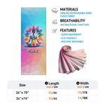 Serviette de yoga super absorbante avec nom et pochette en maille Accessoires de sport Cadeau d'anniversaire pour femme