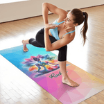 Serviette de yoga super absorbante avec nom et pochette en maille Accessoires de sport Cadeau d'anniversaire pour femme