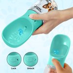 Gepersonaliseerde Cartoon 3D Hond Kat Ontwerp Pet Waterfles met drinkbakje en naam Pet Outdoor Supplies Verjaardagscadeau voor huisdiereigenaren