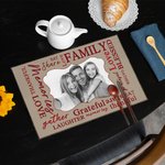 Personalisierte Foto Worte der Liebe Non-Slip-Platzset von 4 Party Housewarming Geschenk für Familie Freunde