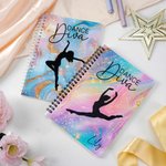 Personalized Dance Silhouette A5 Spiral Notebook with Name Inspirational Competition Day Back to School Gift for Dancers Dance Teachers