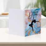 Personalized Dance Silhouette A5 Spiral Notebook with Name Inspirational Competition Day Back to School Gift for Dancers Dance Teachers