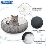 Personalised Paws Bones Cat Dog Face Photo Non-Slip Soft Pet Bed with Name Birthday Adoption Day Gift for Pet Owner