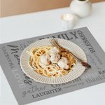 Personalisierte Foto Worte der Liebe Non-Slip-Platzset von 4 Party Housewarming Geschenk für Familie Freunde