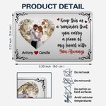 Personalised Keep This As A Reminder Puzzle Style Heart Photo Wallet Card with Names Anniversary Valentine's Day Gift for Couple Boyfriend Husband