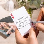 Gepersonaliseerd Gastenboek voor de Bruiloft Alternatief  Foto Pokerkaarten met Markeerstiften Bruiloftsgeschenken