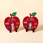 Personalized Cartoon Teacher Apple-Shaped Wooden Ornament with Stand and Text Back to School Teachers' Day Appreciation Gift for Teachers