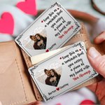 Personalised Keep This As A Reminder Puzzle Style Heart Photo Wallet Card with Names Anniversary Valentine's Day Gift for Couple Boyfriend Husband