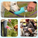 Gepersonaliseerde Cartoon 3D Hond Kat Ontwerp Pet Waterfles met drinkbakje en naam Pet Outdoor Supplies Verjaardagscadeau voor huisdiereigenaren