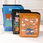 Personalised Danish Flower Bible Verses PU Leather Book Cover with Name Birthday Anniversary Gift for Christian Women