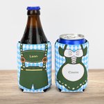 Personalised Traditional Costumes Insulated 12oz - 16oz Beer Can Cooler Sleeve with Name Oktoberfest Decoration Barbeque Party Gift for Family
