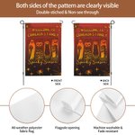 Personalised Spooky Season Gothic Ghost Black Cat Garden Flag with Name Yard Porch Outdoor Decor Halloween Gift for Family Friend