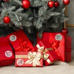 Etiquettes Personnalisées Bonhomme de Neige avec Nom et Initiales Lot de 2 Cadeaux Décoration Fête de Noël Favors pour Famille Ami Enfant