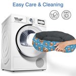 Personalised Paws Bones Cat Dog Face Photo Non-Slip Soft Pet Bed with Name Birthday Adoption Day Gift for Pet Owner