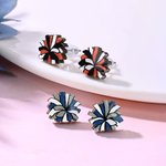 Personliga örhängen i trä i 3 färger Pom Pom Sterling Silver Tillbaka till skolan Speldag Lagpresent till cheerleaders