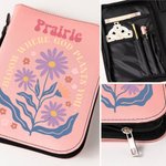 Personalised Danish Flower Bible Verses PU Leather Book Cover with Name Birthday Anniversary Gift for Christian Women