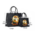 Personalised Halloween Costume Cartoon Character Pumpkin Jute Tote Bag with Name Trick or Treat Halloween Party Gift for Boys Girls