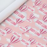 Personalised Hot Air Balloon Clouds Wrapping Paper with Name Set of 3 Gender Reveal Party Baby Shower Birthday Favor Packing for Newborn New Parents