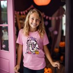 Personalised Ghost Pumpkin Initial 100% Cotton Baby Bodysuit Kid T-shirt with Name Halloween Party Gift for Boys Girls