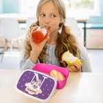 Personalized Cute Animal Stars Cloud Multicolor Food Grade Lunch Box with Name and Initial Birthday Back to School Gift for Boys Girls