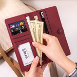 Personalisierte Cartoon Krankenschwester Charakter PU Leder Clutch Wallet mit RFID-Blockierung Credit Card Holder Krankenschwester Anerkennung Geschenk für Frauen medizinisches Personal