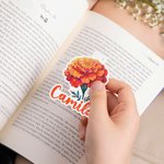 Henkilökohtainen Vedenpitävä Glitter Birth Flower Magneettinen kirjanmerkki Clip nimi Reading Tool Club Syntymäpäivälahja Kirjan ystäville Bookwormsille