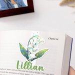 Henkilökohtainen Vedenpitävä Glitter Birth Flower Magneettinen kirjanmerkki Clip nimi Reading Tool Club Syntymäpäivälahja Kirjan ystäville Bookwormsille