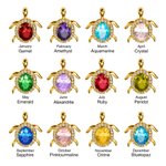 Personalizada Tortuga Birthstone Zircon Collar con Nombre Dainty Joyería Aniversario Cumpleaños Regalo para Mujeres Turtle Lovers
