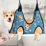 Henkilökohtainen Paws Bones Dog Cat Face Photo Pet Grooming Hammock työkalut ja nimi Pet tarvikkeet syntymäpäivälahja lemmikkieläinten omistajille ystäville