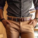 Personalized Funny I Hope Your Day Is As Nice As My Butt Leather Belt with Engraved Name Anniversary Valentine's Day Gift for Husband Boyfriend