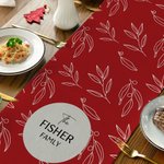 Runner da tavola personalizzato con nome della famiglia Home Decor Regalo di Natale per la famiglia e gli amici