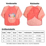 Personalisierte Wasserdichte Tier Motiv Kinderschürze mit Namen Langen Ärmeln Handwerkszubehör Geburtstag Einschulung Geschenk für Jungen Mädchen