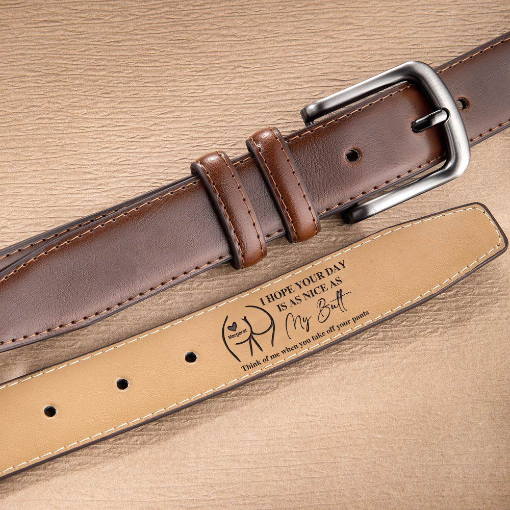 Ceinture en cuir personnalisée avec nom gravé Anniversaire Cadeau de Saint-Valentin pour mari Petit ami