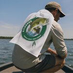 Personlig fiskeinspirerad mjuk våffelhandduk med hög absorption namntryck perfekt födelsedagspresent för pappa och fiskeälskare