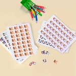 Gepersonaliseerde Cartoonfiguur Waterdichte Labels met Beginletter en Naam Verjaardag Terug Naar School Cadeau voor Jongens Meisjes