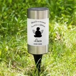 Personalized Angel Wing Footprint Character Silhouette Solar Garden Light with Name and Date Garden Decor Memorial Sympathy Gift for Family